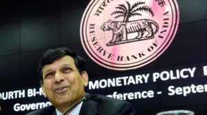 Mumbai: RBI Governor Raghuram Rajan during a press conference announcing the RBI monetary policy at RBI Headquarters in Mumbai on Tuesday. 