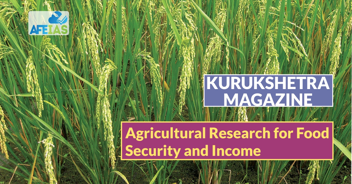 Kurukshetra : Agricultural Research for Food Security and Income (26-09 ...