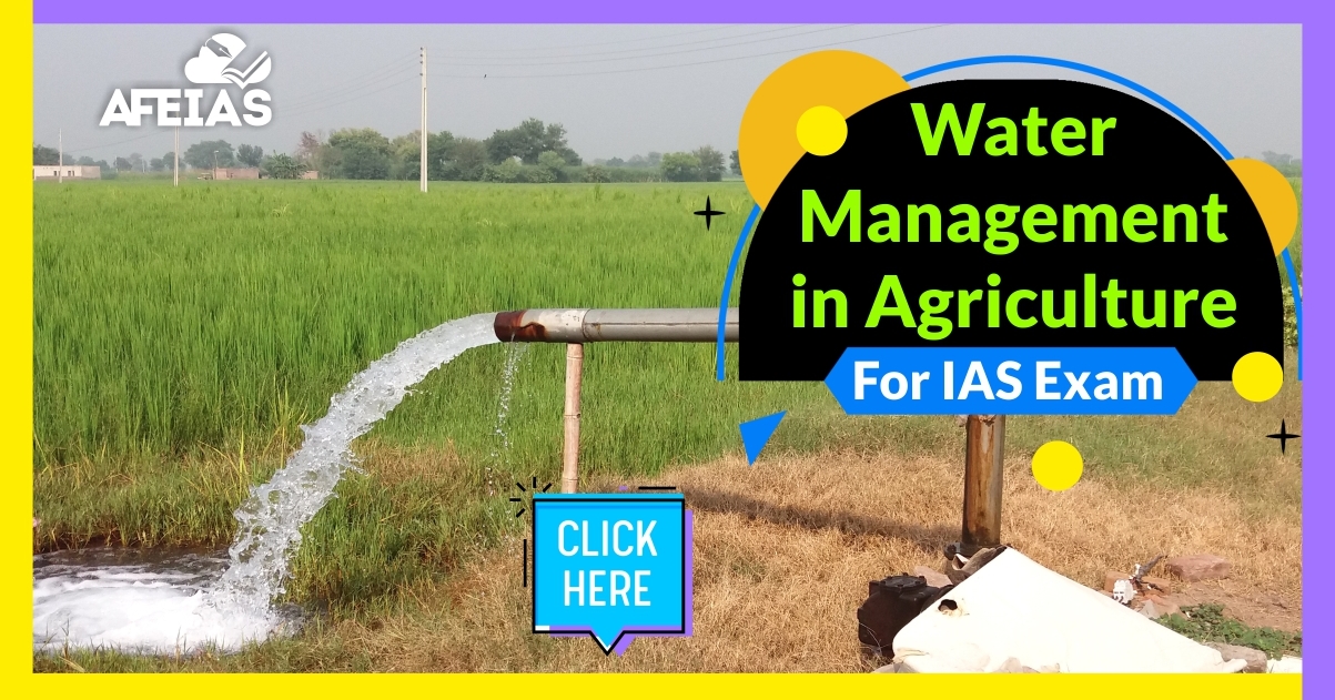 Kurukshetra water management in agriculture afeias