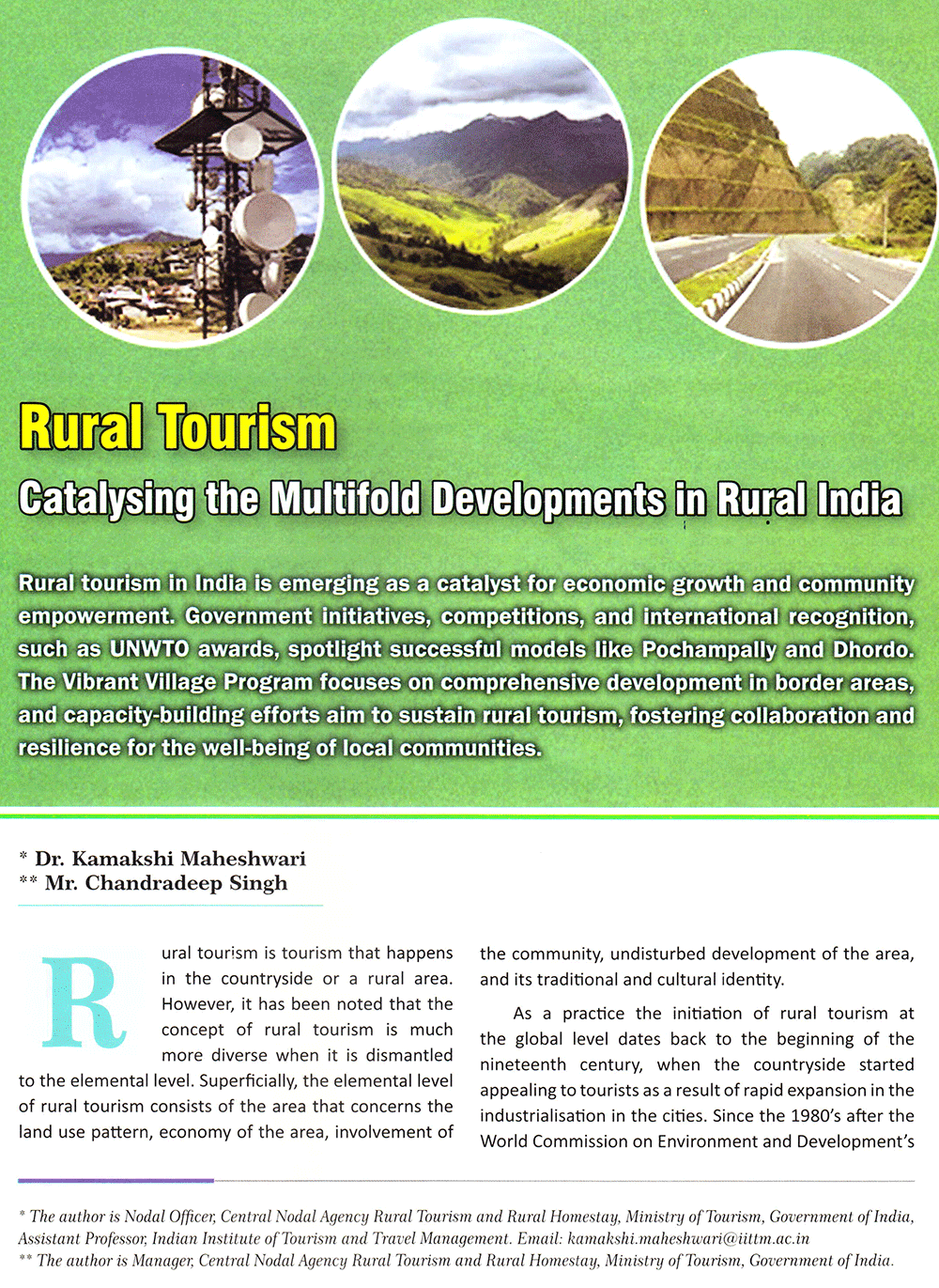 Kurukshetra : Rural Tourism Catalysing the Multifold Development in ...